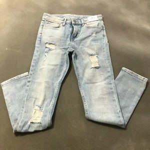Boys whitewashed jeans H&M size 12 skinny fit